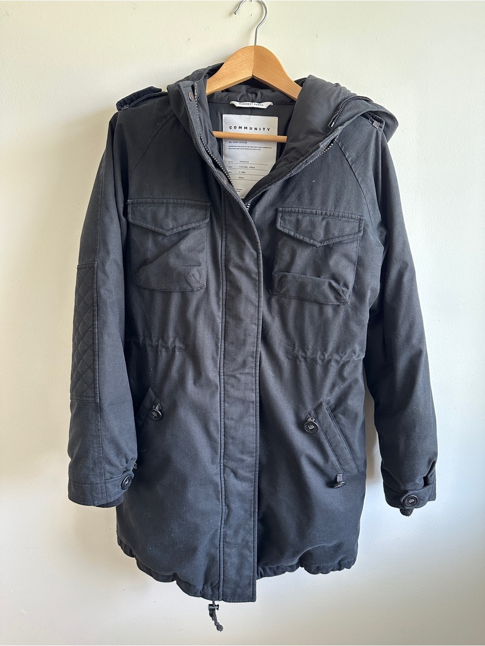 Aritzia Black Utility Jacket with Hood